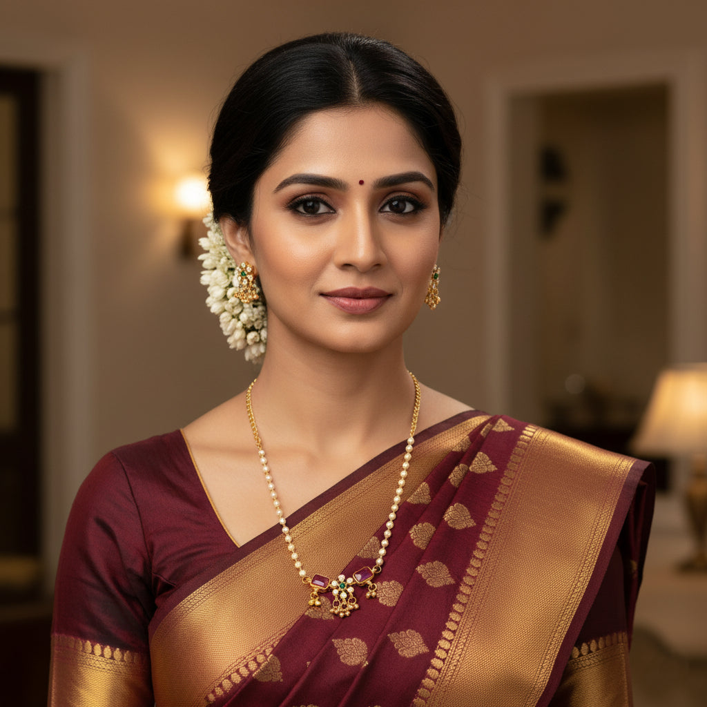 Mohini Pearl Charm Necklace Set