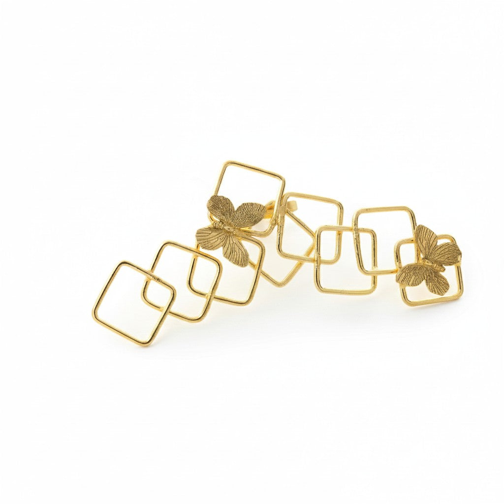 Petal Grid Statement Ring (Adjustable)