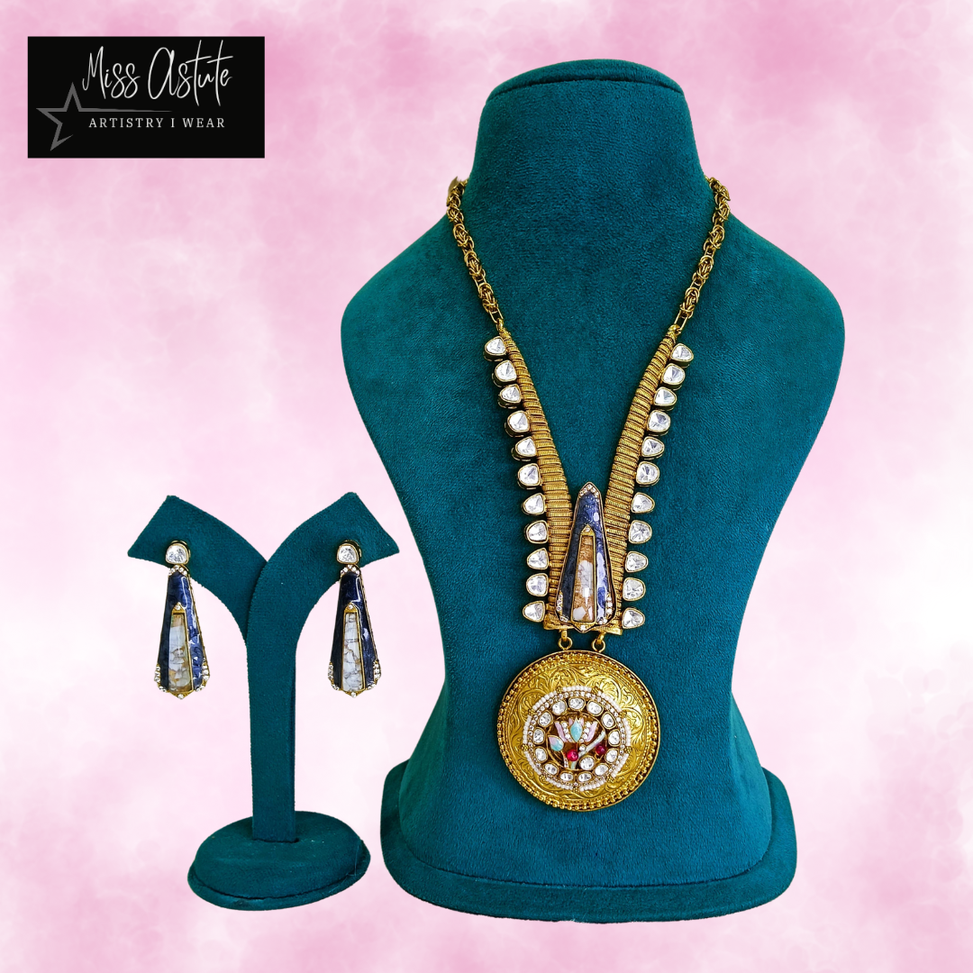 Pharaoh-Inspired Egyptian Pendant Necklace Set