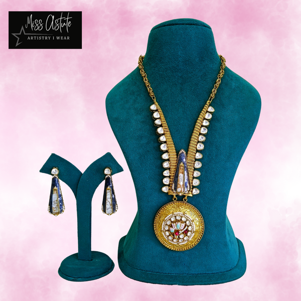 Pharaoh-Inspired Egyptian Pendant Necklace Set