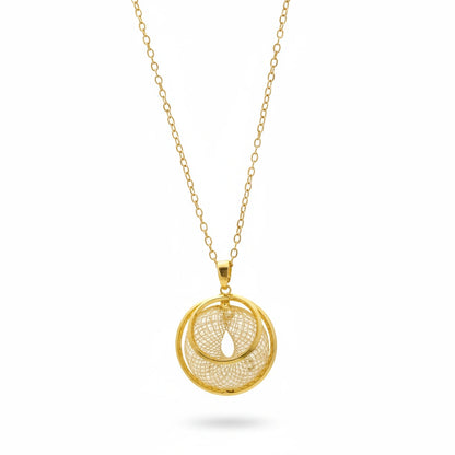Orbit Textura – Double Disc Pendant