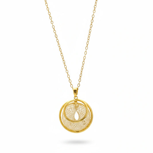 Orbit Textura – Double Disc Pendant