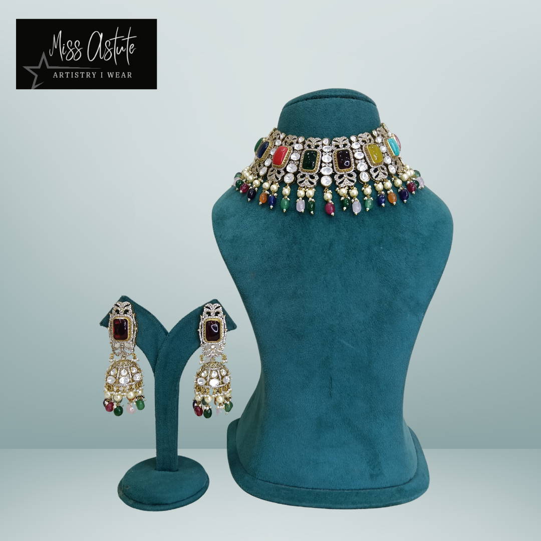 Mughal Inspired Kundan Choker Set