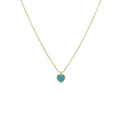 Blue Crush Heart Necklace