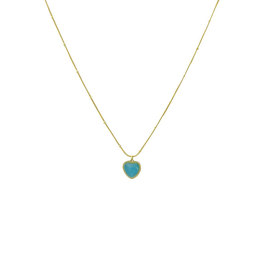 Blue Crush Heart Necklace