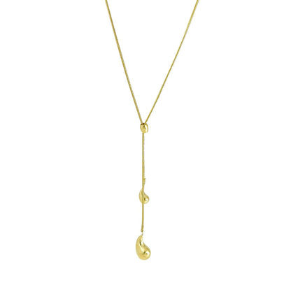 Golden Drip Y Necklace