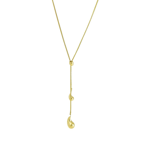 Golden Drip Y Necklace