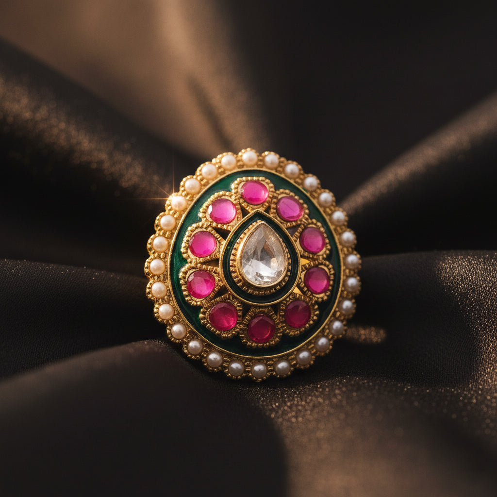 Rasika Rajwada Polki Ring