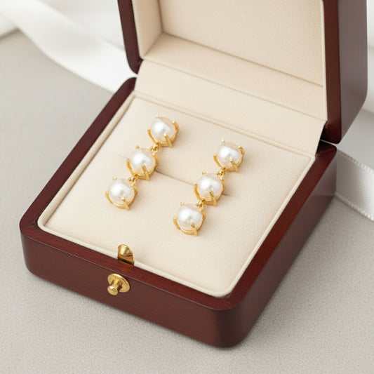 Pearl Cascade Drop Earrings