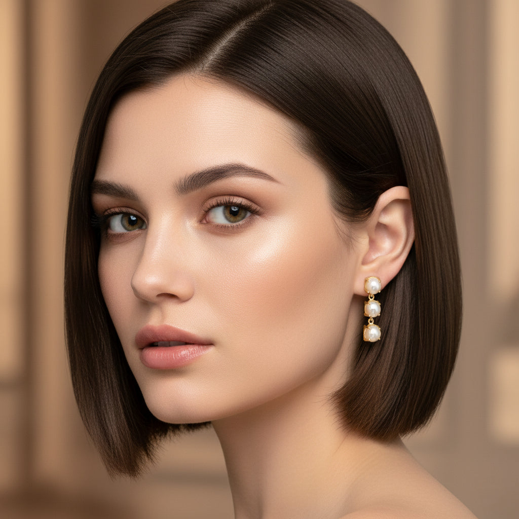 Pearl Cascade Drop Earrings