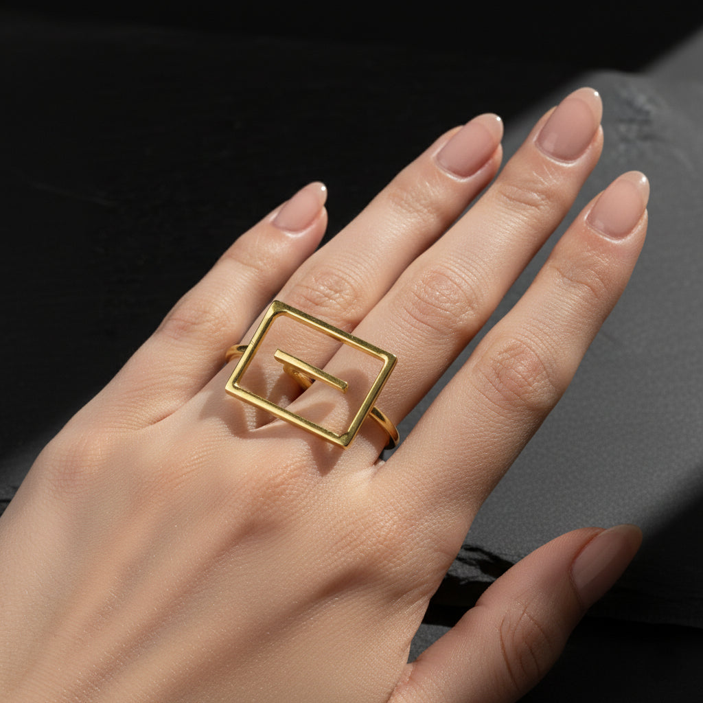 Golden Maze Brass Ring