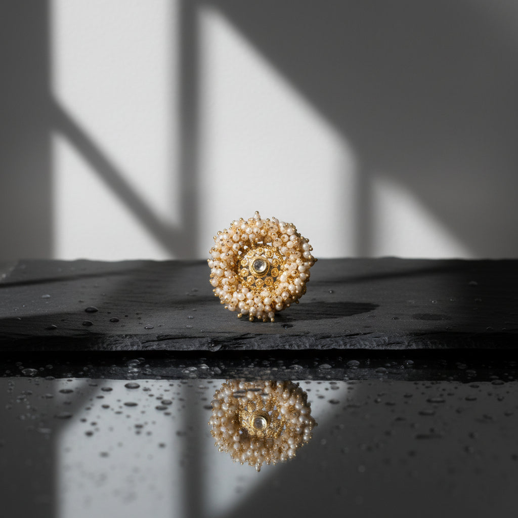 Vaidehi Pearl Cluster Ring