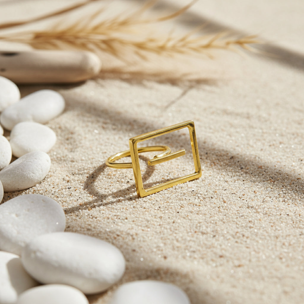 Golden Maze Brass Ring