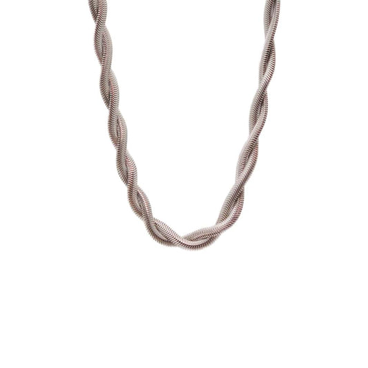 Silver Serpent – Twisted Steel Statement Chain