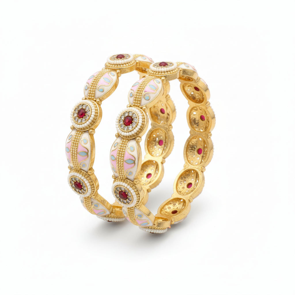 Rajkumari Enamel Brass Bangles