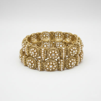 Aaradhya Antique Pearl Alloy Bangles