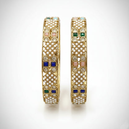 Navratna Ridhima Pearl Alloy Bangles