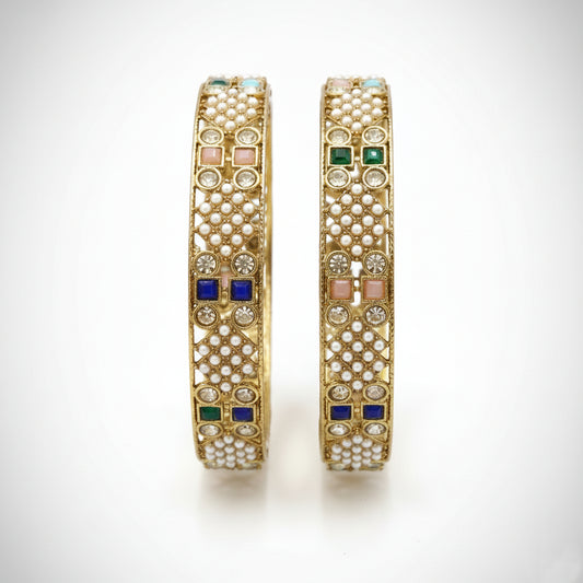 Navratna Ridhima Pearl Alloy Bangles