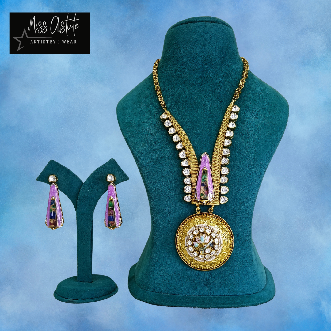 Pharaoh-Inspired Egyptian Pendant Necklace Set