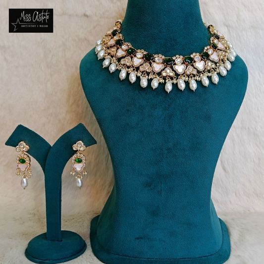 Royal Kundan Jadau Choker Set with Pearl Drops