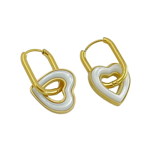 Luna Heart MOP Hoops