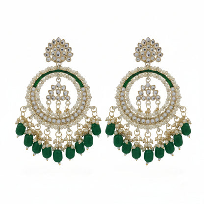 Meher Baagh Green Drop Earrings