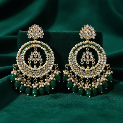Meher Baagh Green Drop Earrings