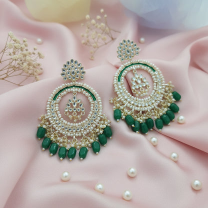 Meher Baagh Green Drop Earrings