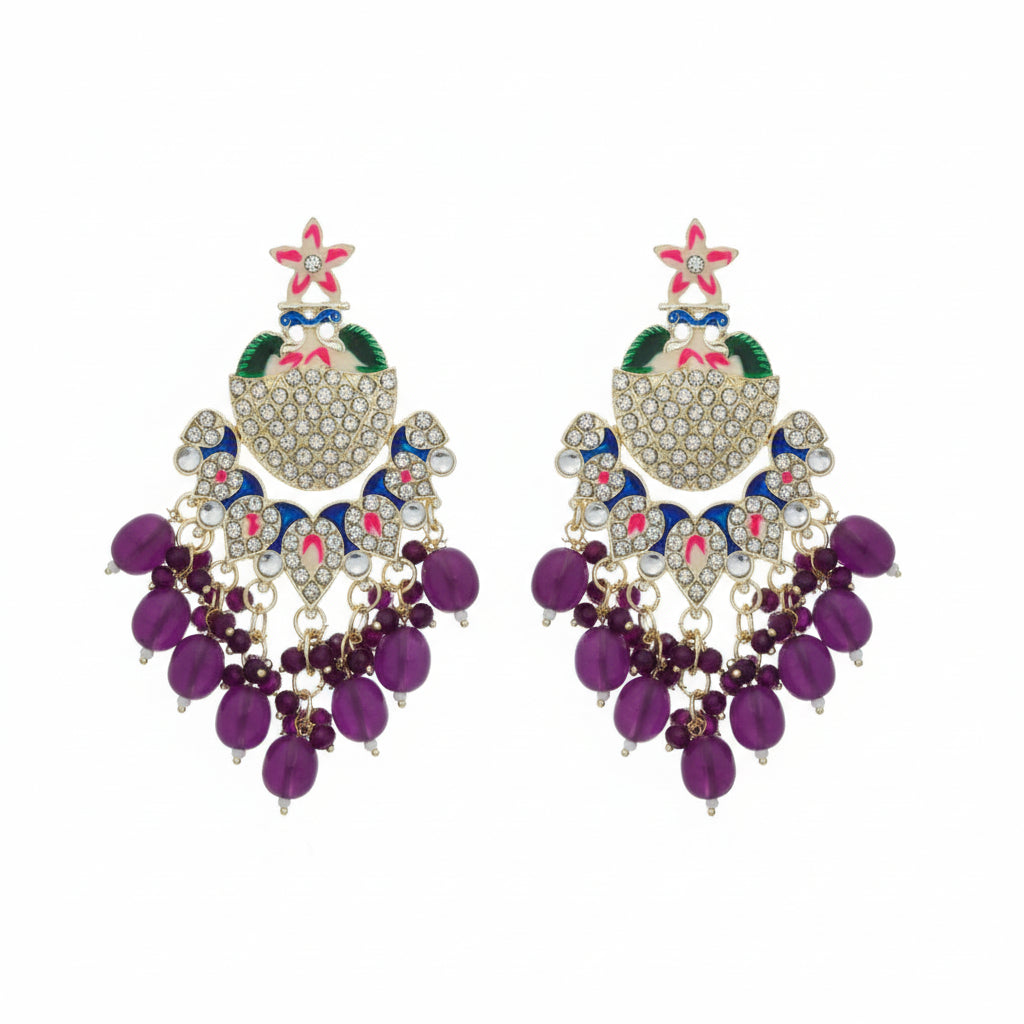 Rangtara Enamel Festive Earrings