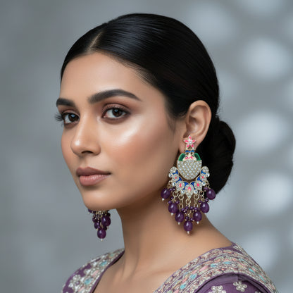 Rangtara Enamel Festive Earrings