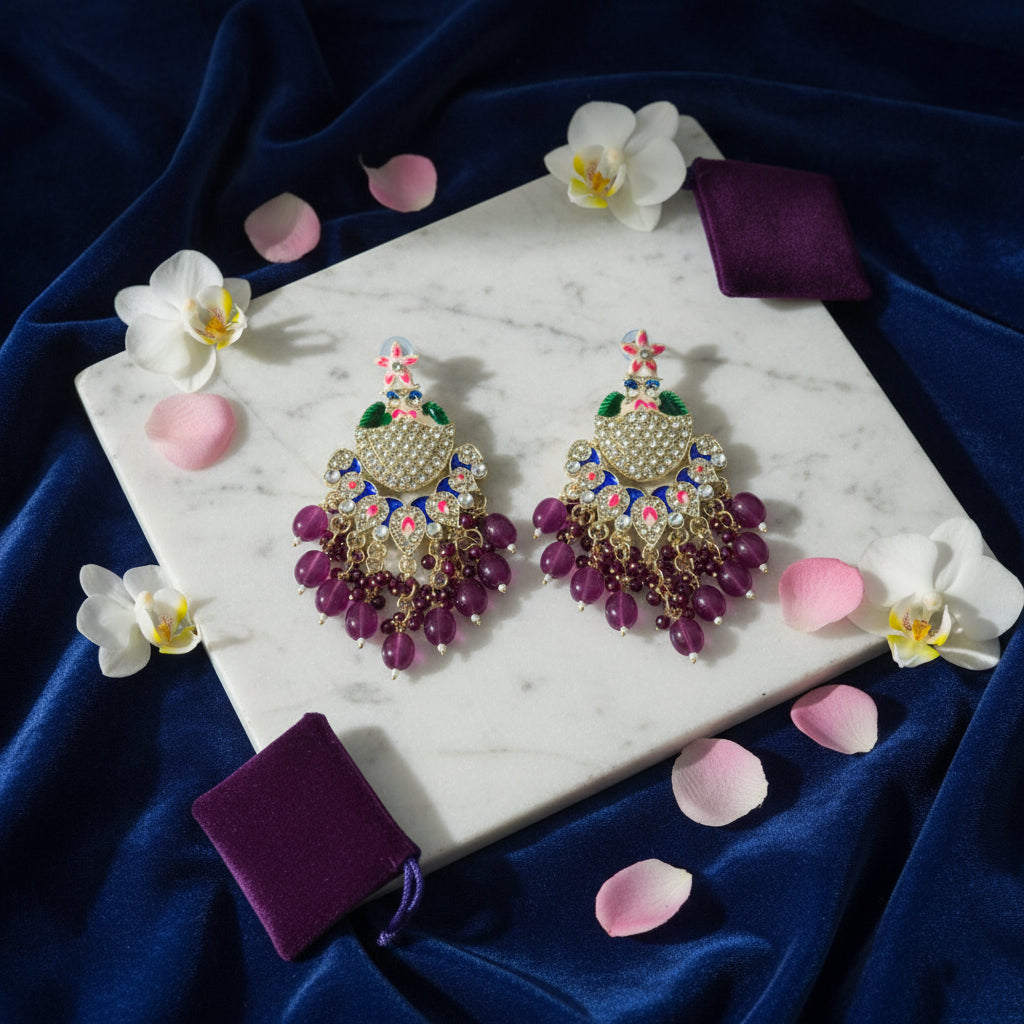 Rangtara Enamel Festive Earrings