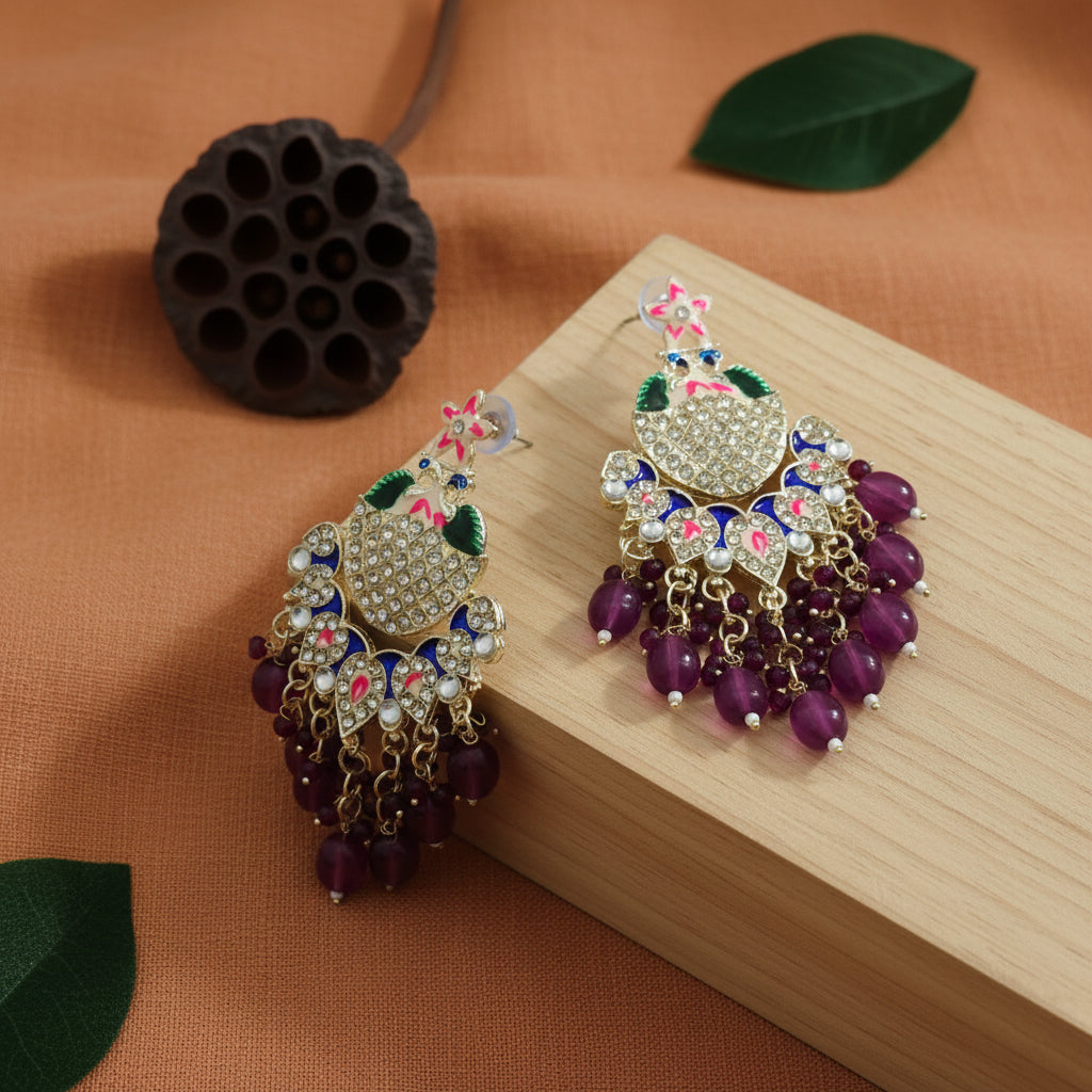 Rangtara Enamel Festive Earrings