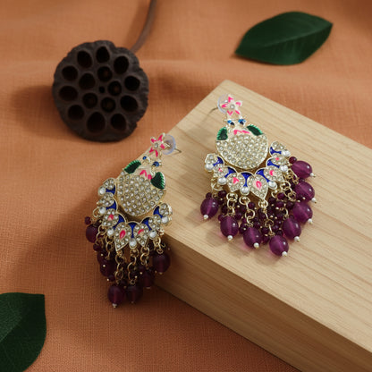 Rangtara Enamel Festive Earrings