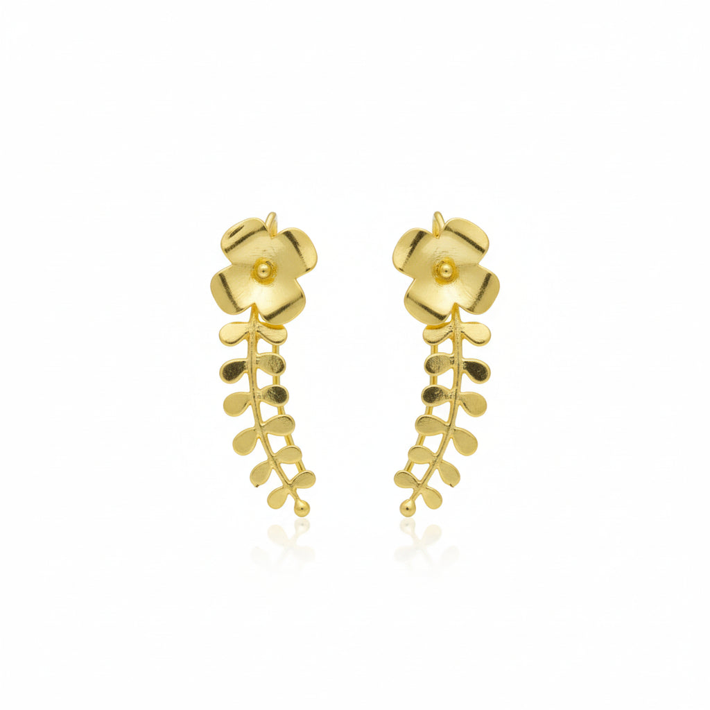 Eira Bloom Brass Ear Cuff