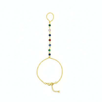 Aurora Glow Glass-Stone Hand Chain/ Anklet