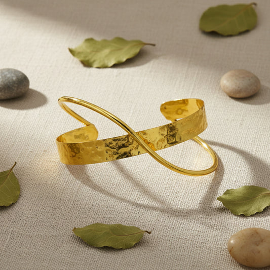 Aurora Twist Hammered Cuff