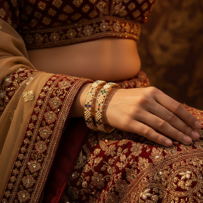Navratna Ridhima Pearl Alloy Bangles
