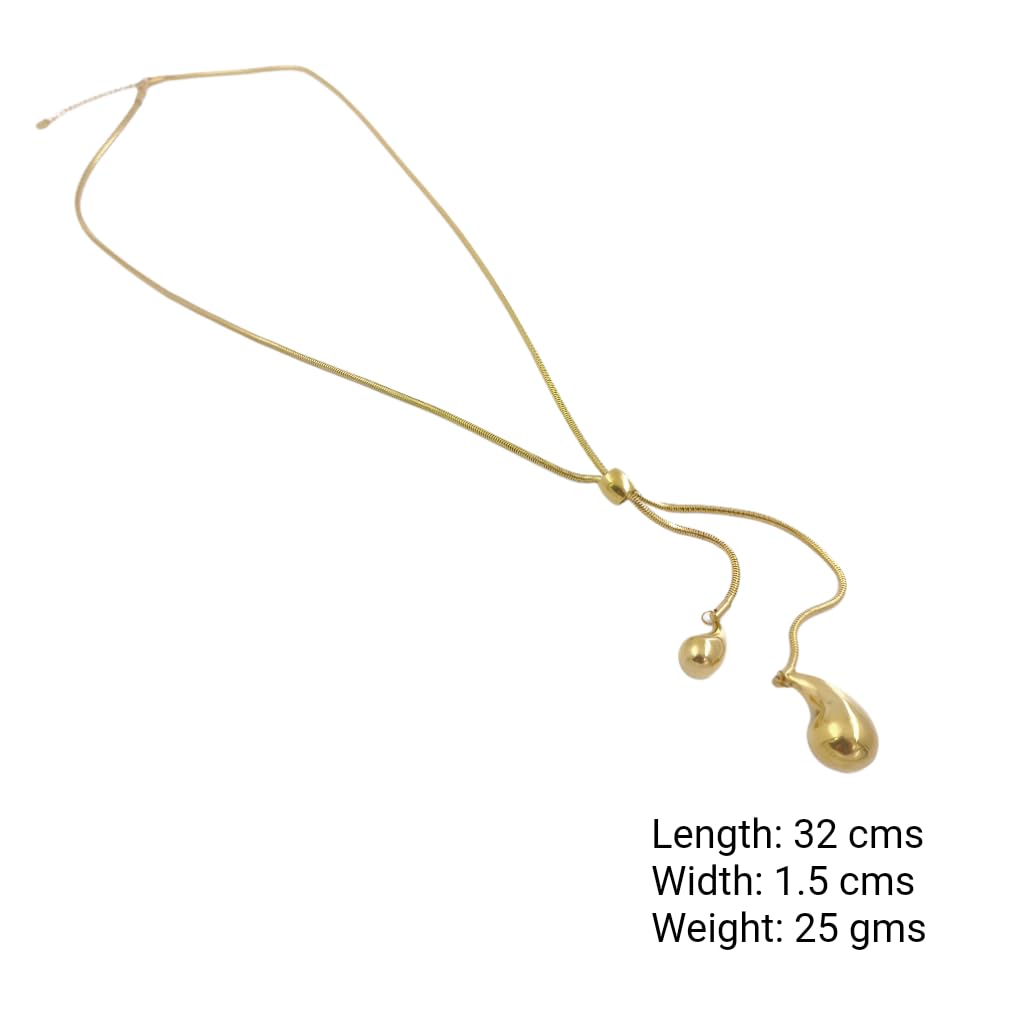 Golden Drip Y Necklace