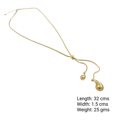 Golden Drip Y Necklace