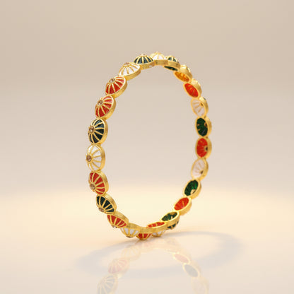 Rangmala Meenakari Copper Bangles