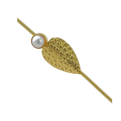 Gulmohar Drip – Leaf & Pearl Needle Earcuffs