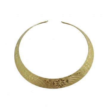 Gold Plated Carved Hasli Necklace