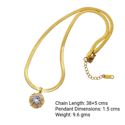 Glory Halo – Zircon Wreath Necklace
