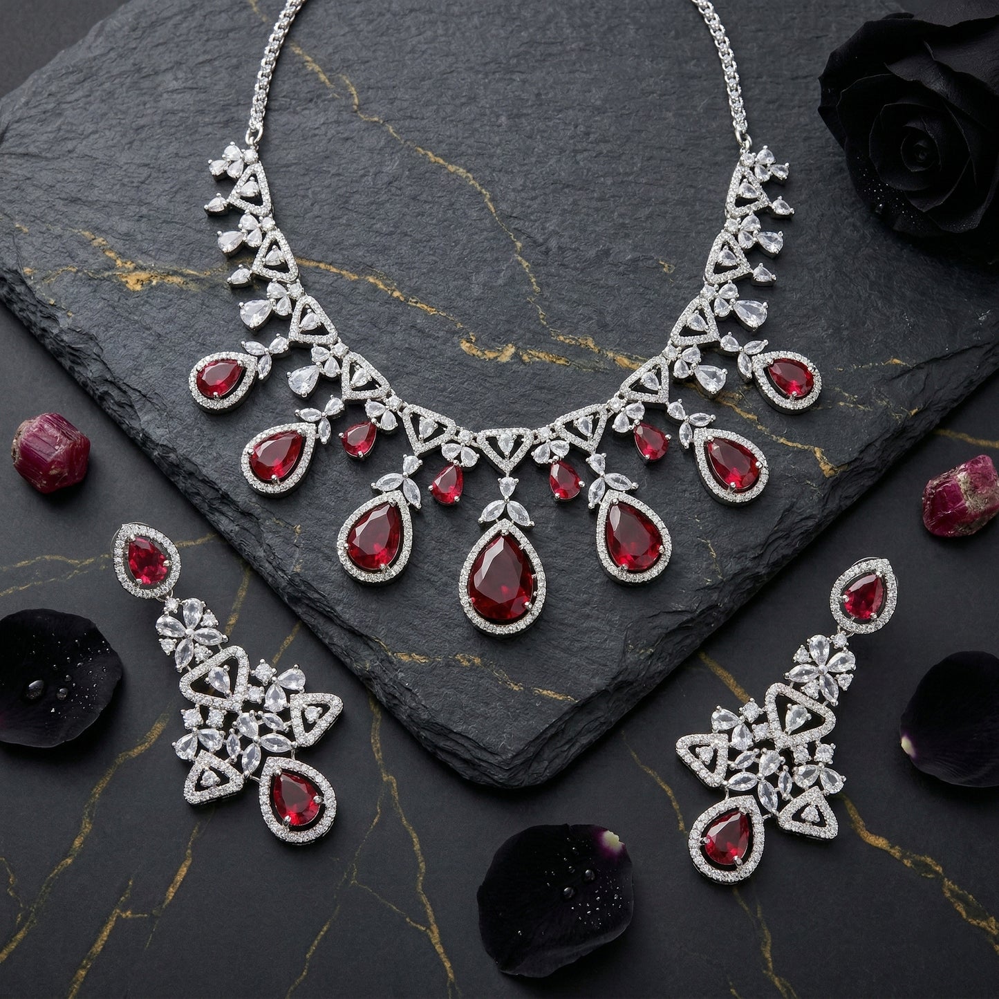 Majestic Vine Drop Necklace Set