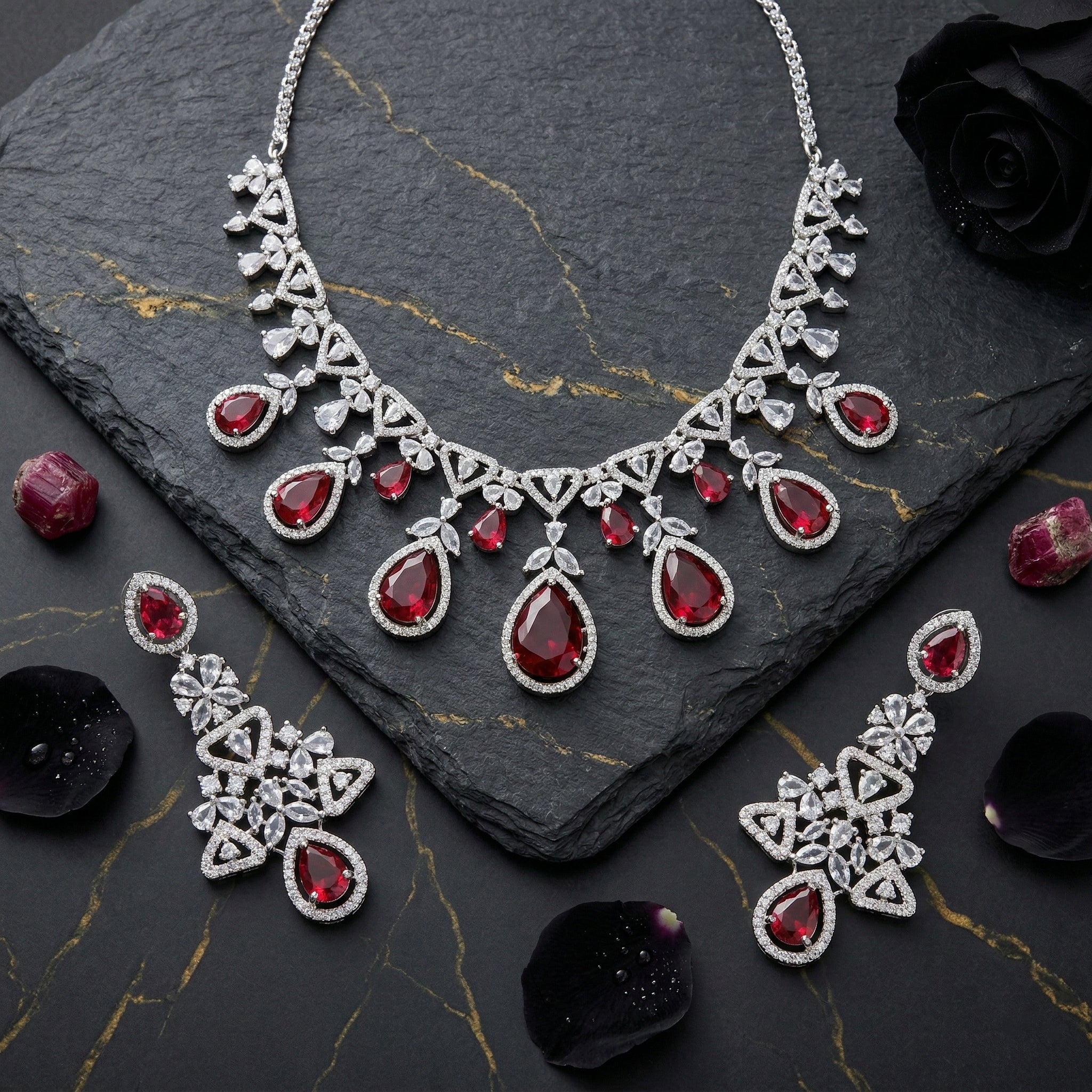 Majestic Vine Drop Necklace Set