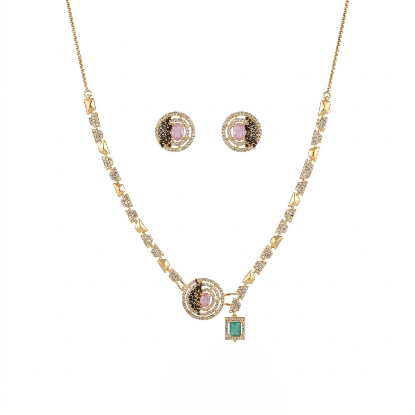 Imperial Orbit Statement Necklace Set
