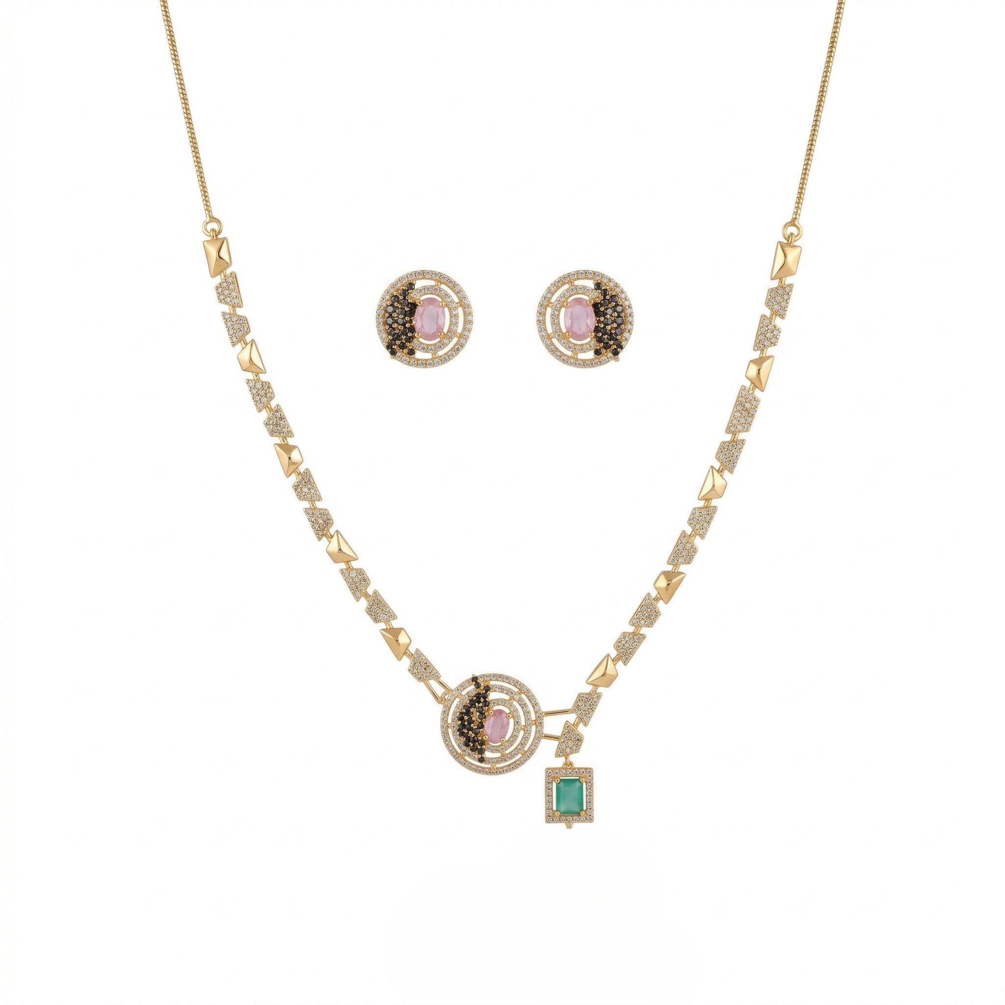 Imperial Orbit Statement Necklace Set