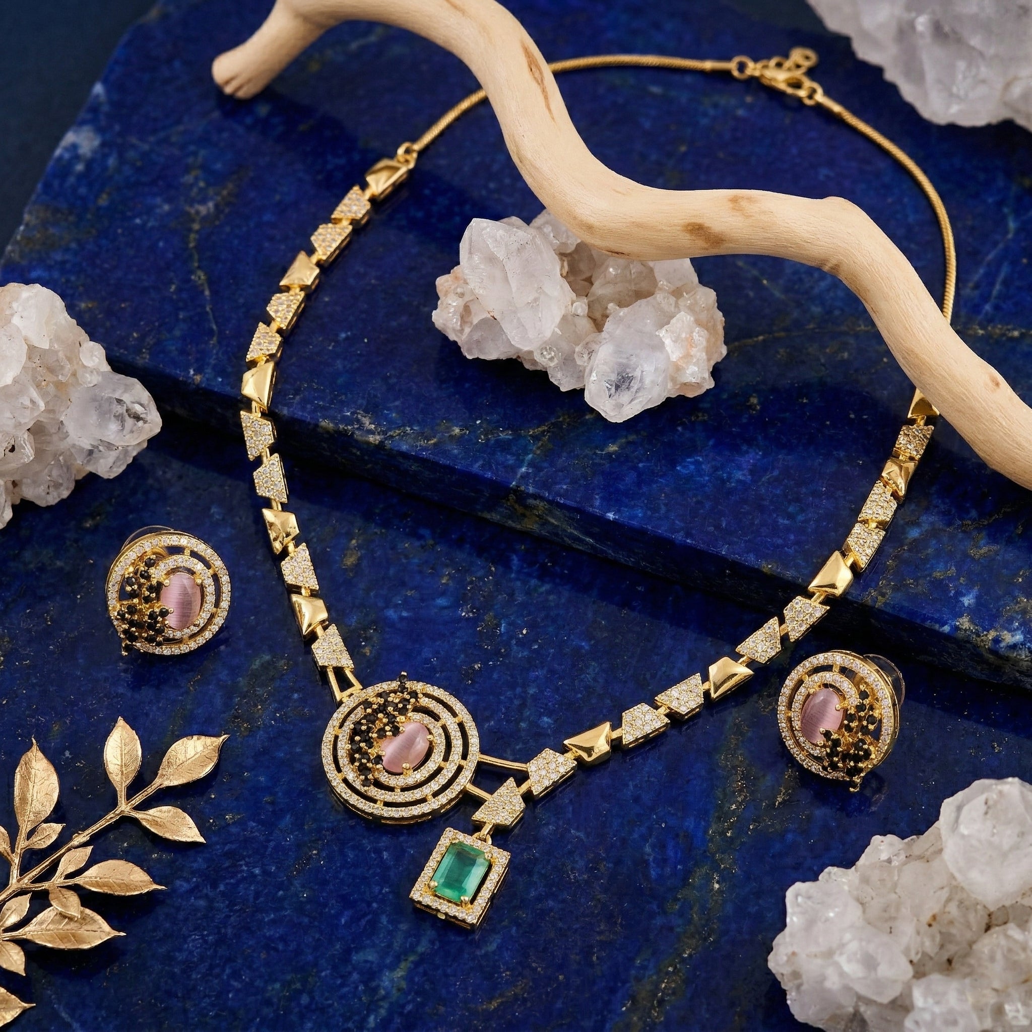 Imperial Orbit Statement Necklace Set