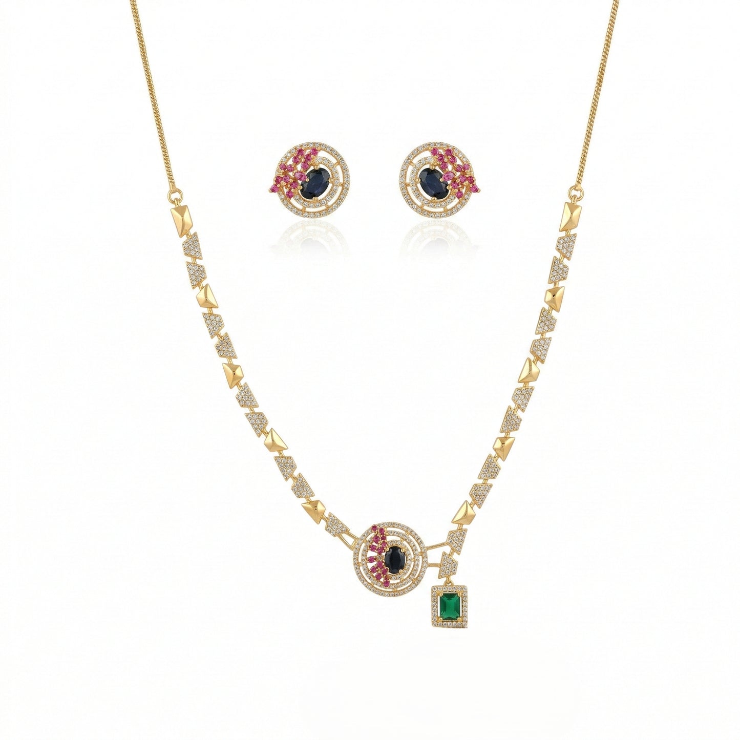 Imperial Orbit Statement Necklace Set