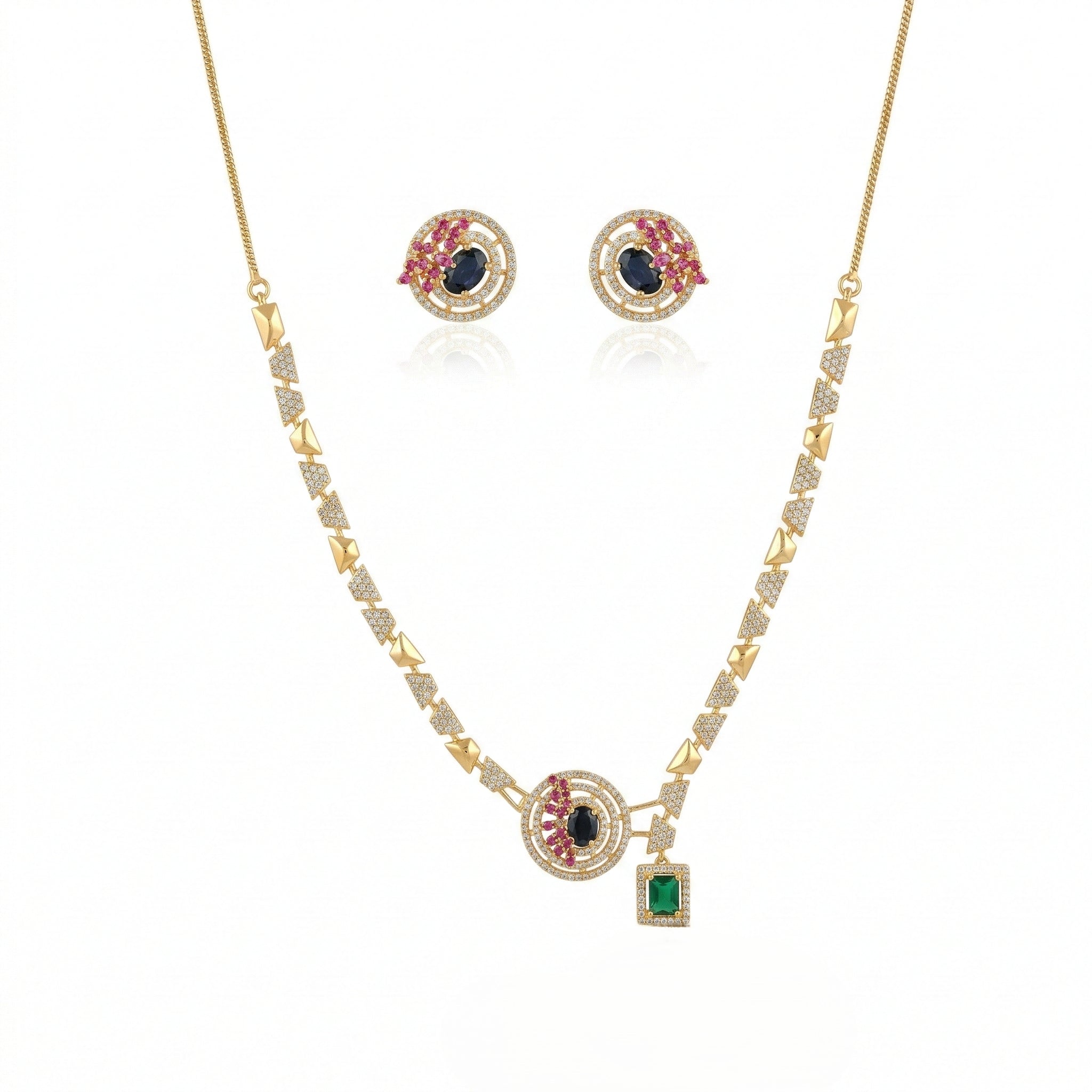 Imperial Orbit Statement Necklace Set